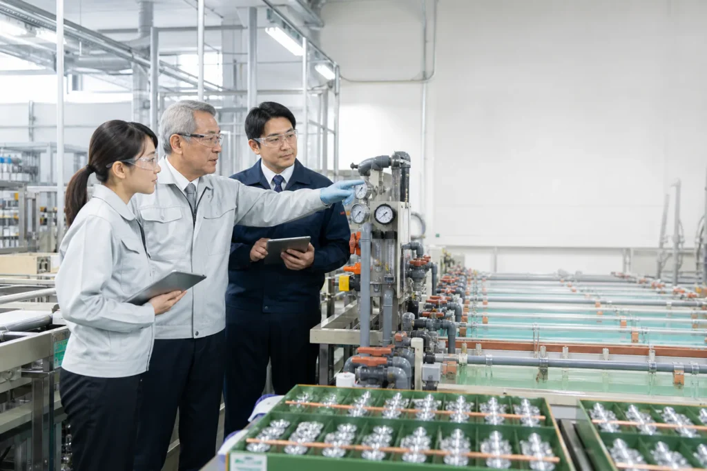 めっき会社M&A成約後の浴管理と品質引継ぎを確認する承継チーム